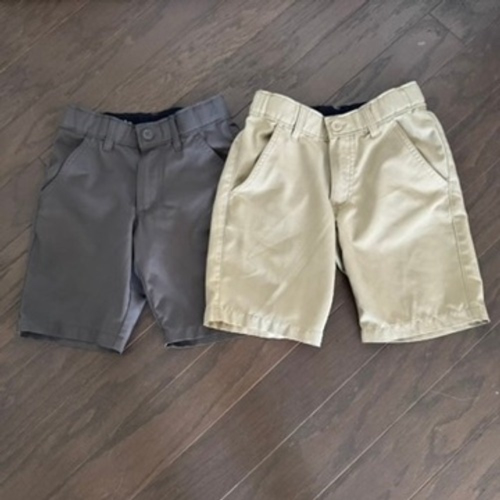 French Toast Boys Size 8 Shorts‎ Khaki Gray Adjustable Waist School Uniform